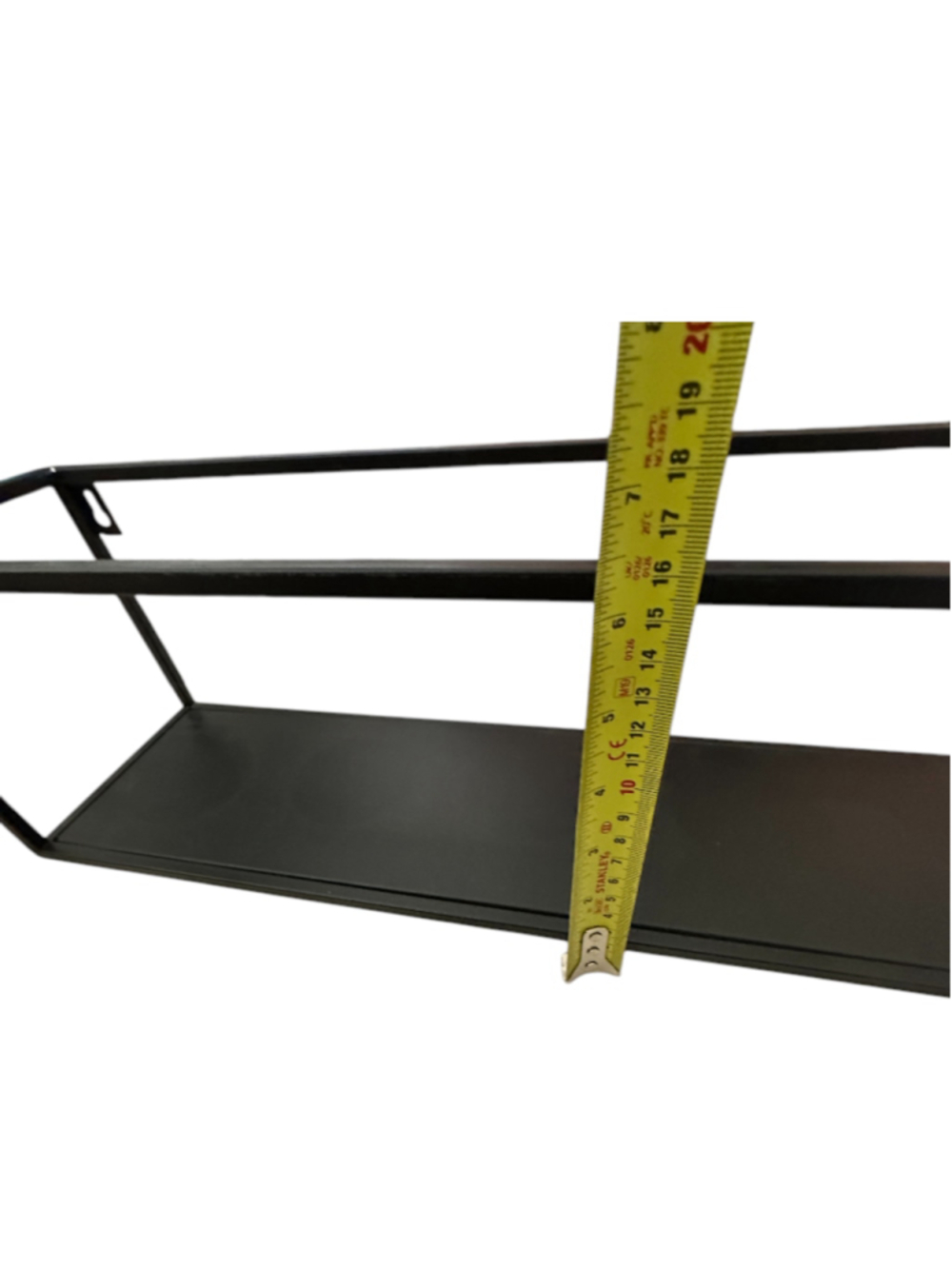 3 Piece Iron Bracket Shelf Black Metal Wall Display Shelves - Picture 6 of 10